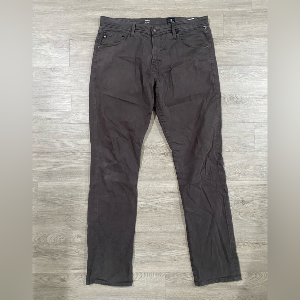 AG Adriano Goldschmied Everette Men's Dark Gray Slim Jeans Straight‎ 36x34